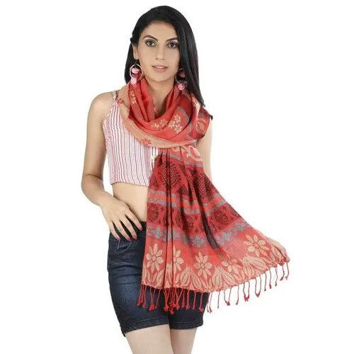 Viscose Reversible Pashmina Shawls - Color: As Per Pic