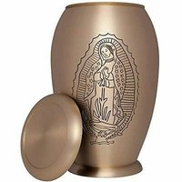 Brass Guadalupe Urn For Ashes