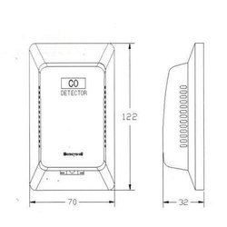 Honeywell Co (Carbon Monoxide) Sensor Gd250W4Nb Temperature Range: 0 ~ 250 Ppm