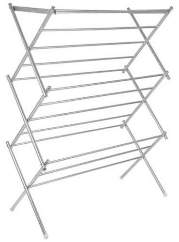 Silver Zig Zag Ss Cloth Drying Stand