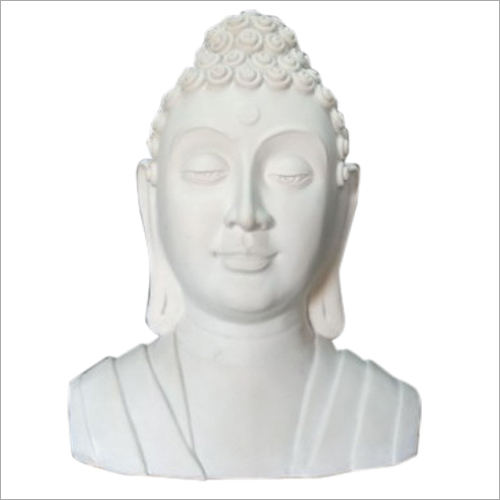 White FRP Buddha Face Statue