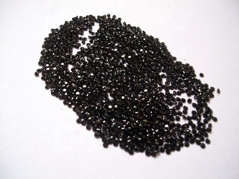 3mm Black Spinel Faceted Round Loose Gemstones