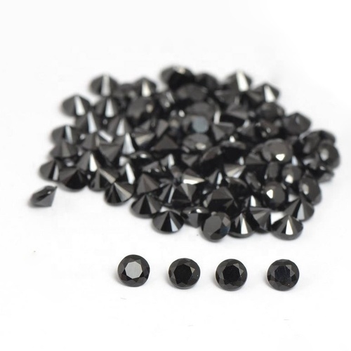 5mm Black Spinel Faceted Round Loose Gemstones By N.N. EXPORTS