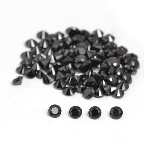 5mm Black Spinel Faceted Round Loose Gemstones