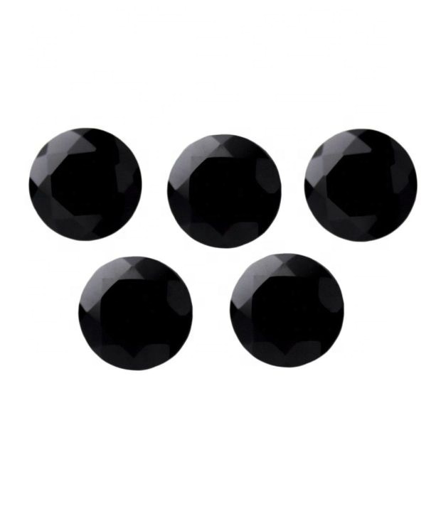 9mm Black Spinel Faceted Round Loose Gemstones