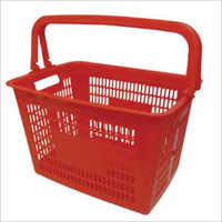 Plastic Laundry Basket - Color: Red
