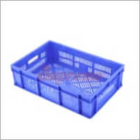 32 Ltr Plastic Crate - Plastic Material, Rigid Size, Blue Color | High Storage Ability, Anti-rust And Anti-corrosion Properties