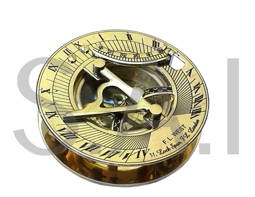 Nautical Brass Sundial Compass Round Brass Marine Sun Dial Compass