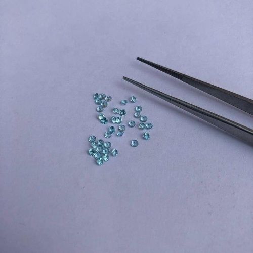 1.5Mm Blue Apatite Faceted Round Loose Gemstones Grade: Aaa