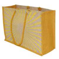 PP Laminated Jute Tote Bag With Cotton Cord Handle