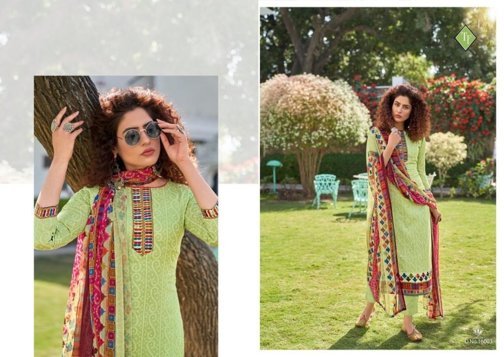 Tanishk Fashion Bandhani Pure Lawn Cameric Printed Dress Material Catalog