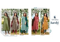 Ladies Flavour Aarohi Vol 4 Chinon Fancy ReadyMade Suit Catalog