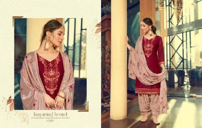Kalaroop Patiyala Vol 30 Jam Silk Cotton With Work Dress Material Catalog