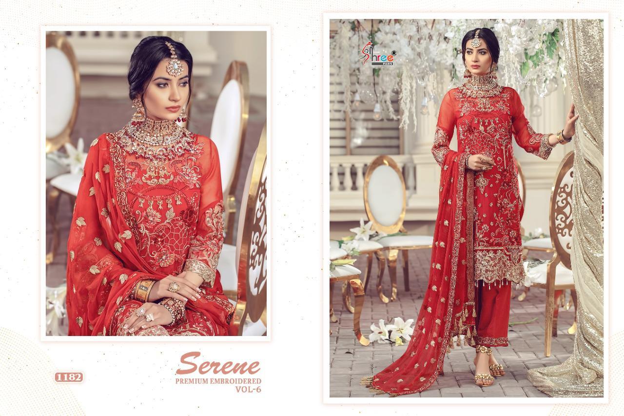 Shree Fabs Serene Premium Embroidered Vol 6 Georgette Pakistani Suits Catalog