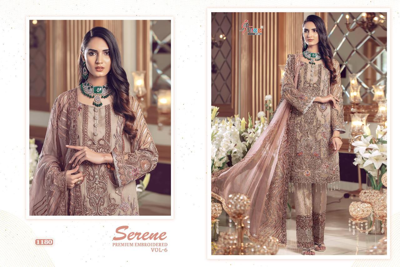 Shree Fabs Serene Premium Embroidered Vol 6 Georgette Pakistani Suits Catalog
