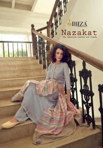Ibiza Suit Nazakat Pure Muslin With Embroidery Work Designer Suit Catalog