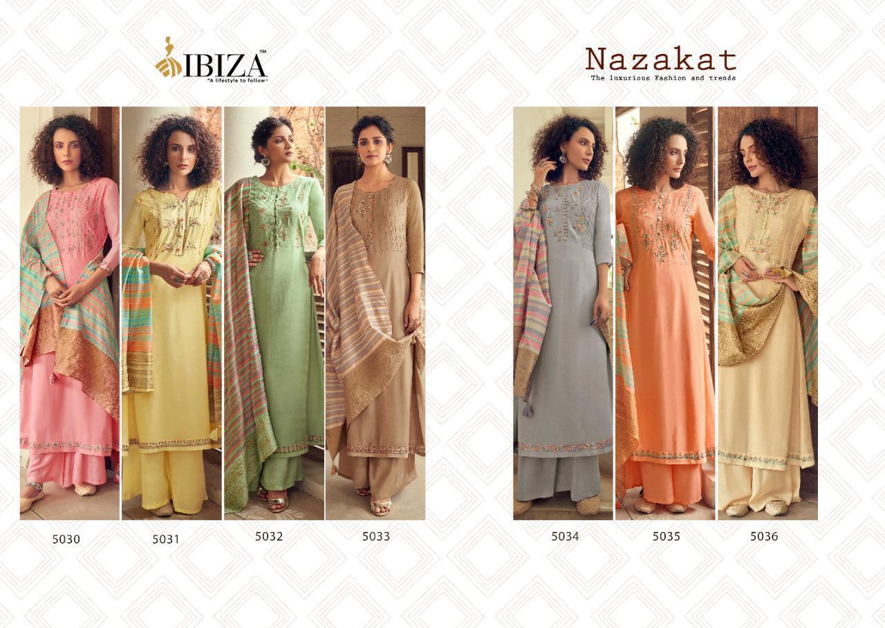 Ibiza Suit Nazakat Pure Muslin With Embroidery Work Designer Suit Catalog