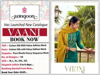 Rangoon Vaani Cotton Silk With Work Readymade Salwar Suit Catalog