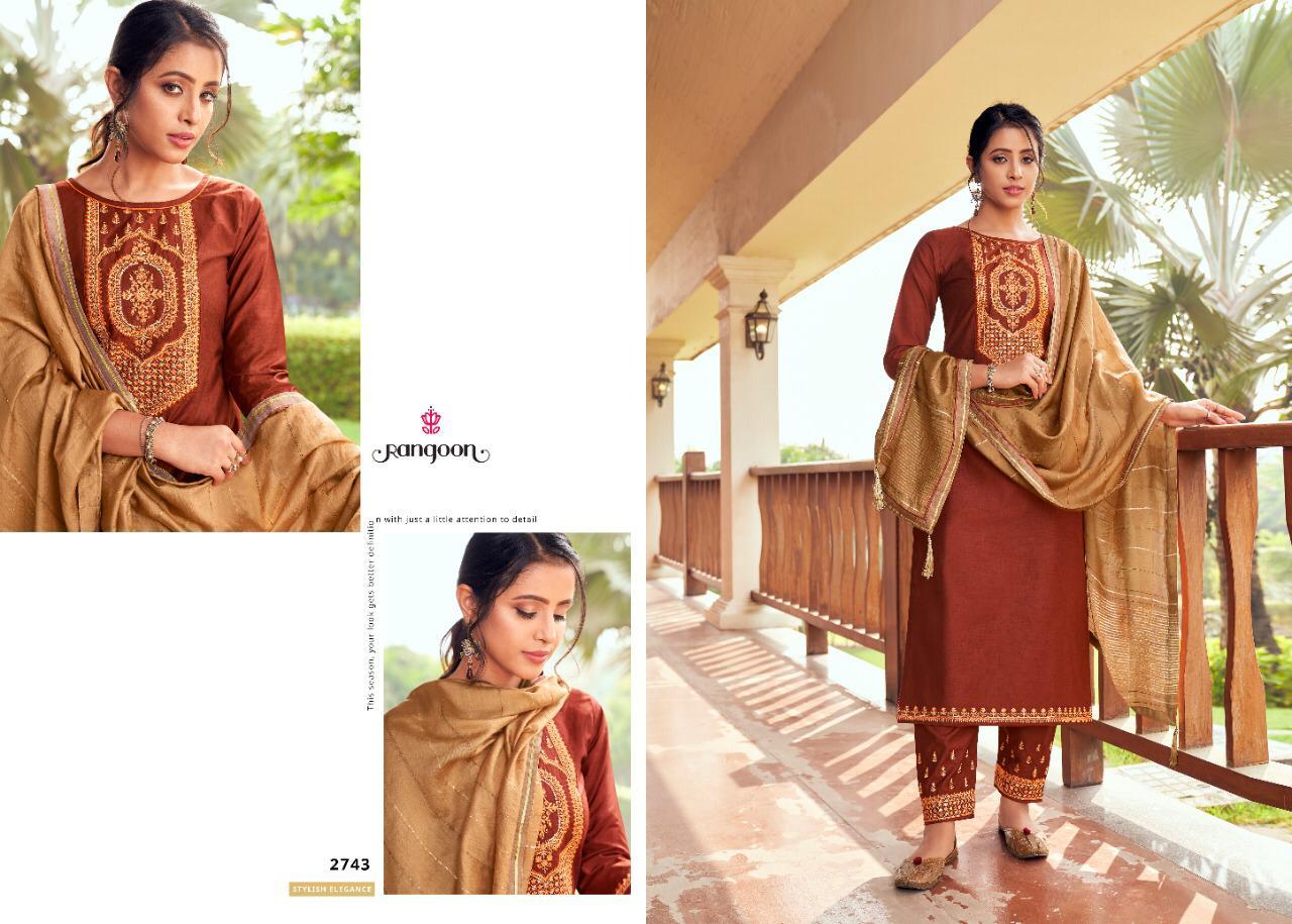 Rangoon Vaani Cotton Silk With Work Readymade Salwar Suit Catalog