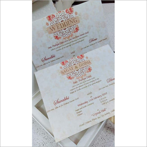 Lamination Wedding Invitation Card