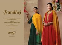 Kimora Heer Bandhej Modal Silk With Work Straight Salwar Kameez Catalog