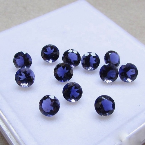 2.5mm Iolite Faceted Round Loose Gemstones
