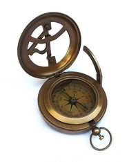 Nautical Antique Brass Sundial Compass 3 Inch