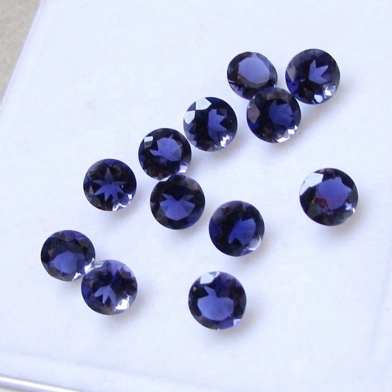 3mm Iolite Faceted Round Loose Gemstones