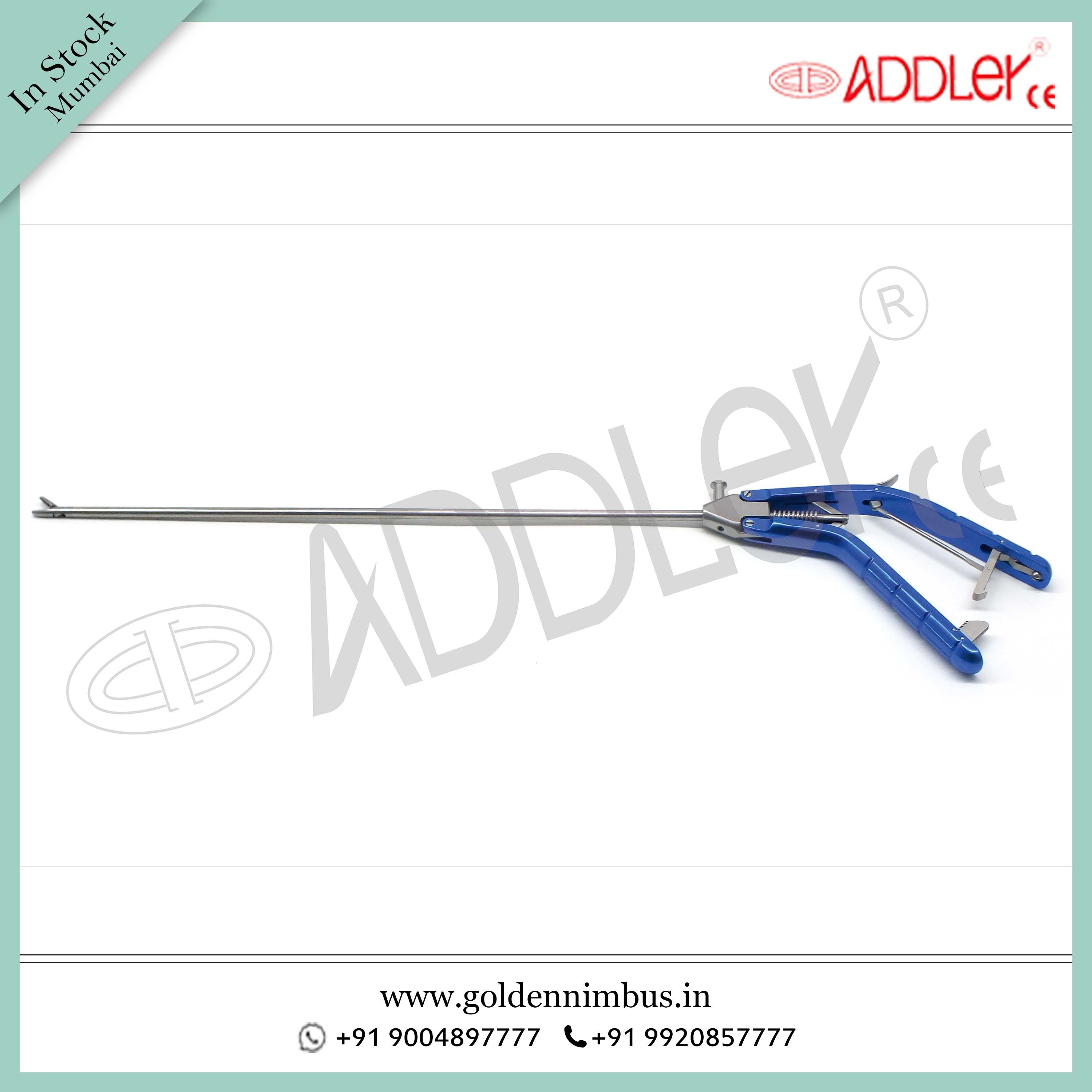 Brand New ADDLER Laparoscopic 5mm Straight Needle Holder Storz Type Handle