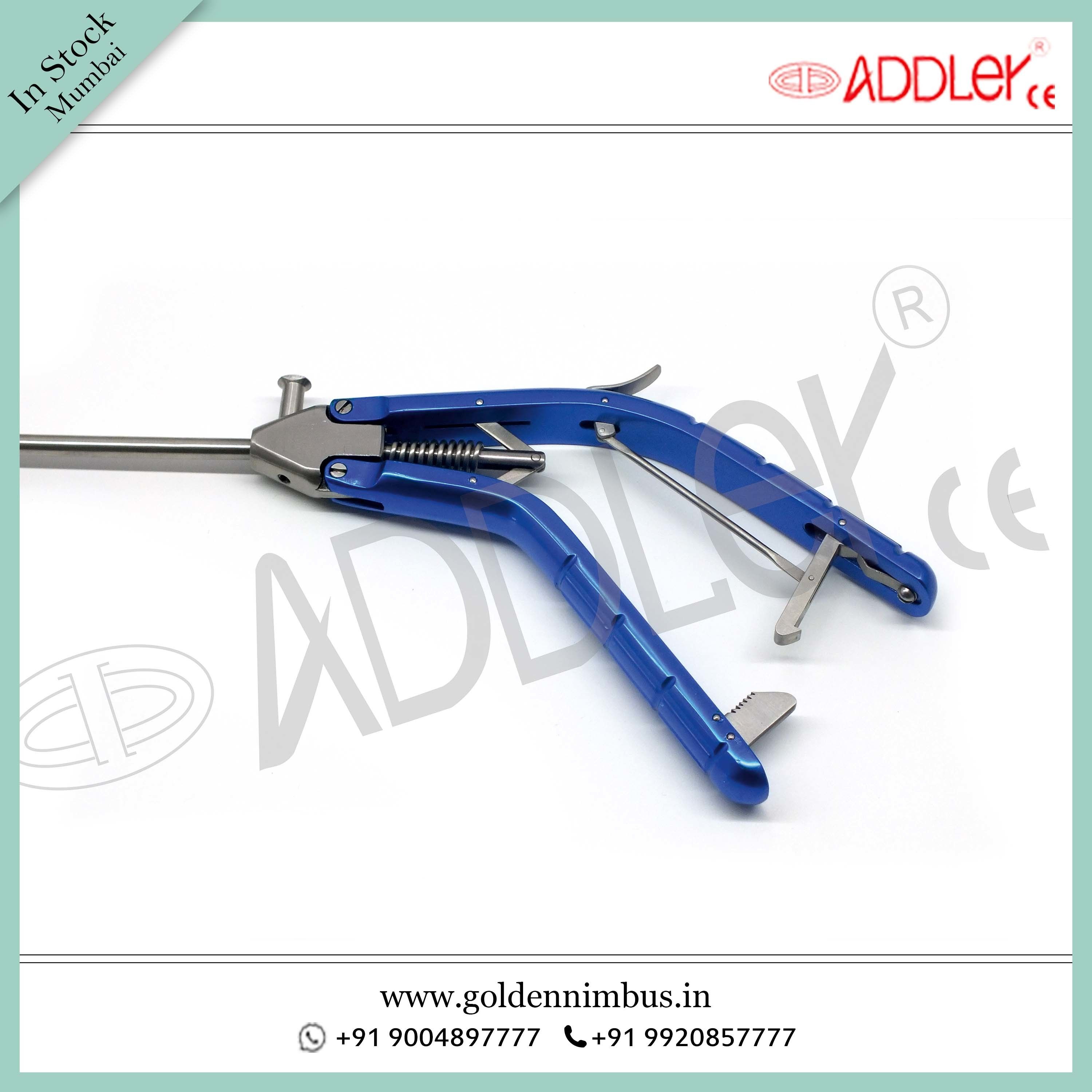 Brand New ADDLER Laparoscopic 5mm Straight Needle Holder Storz Type Handle