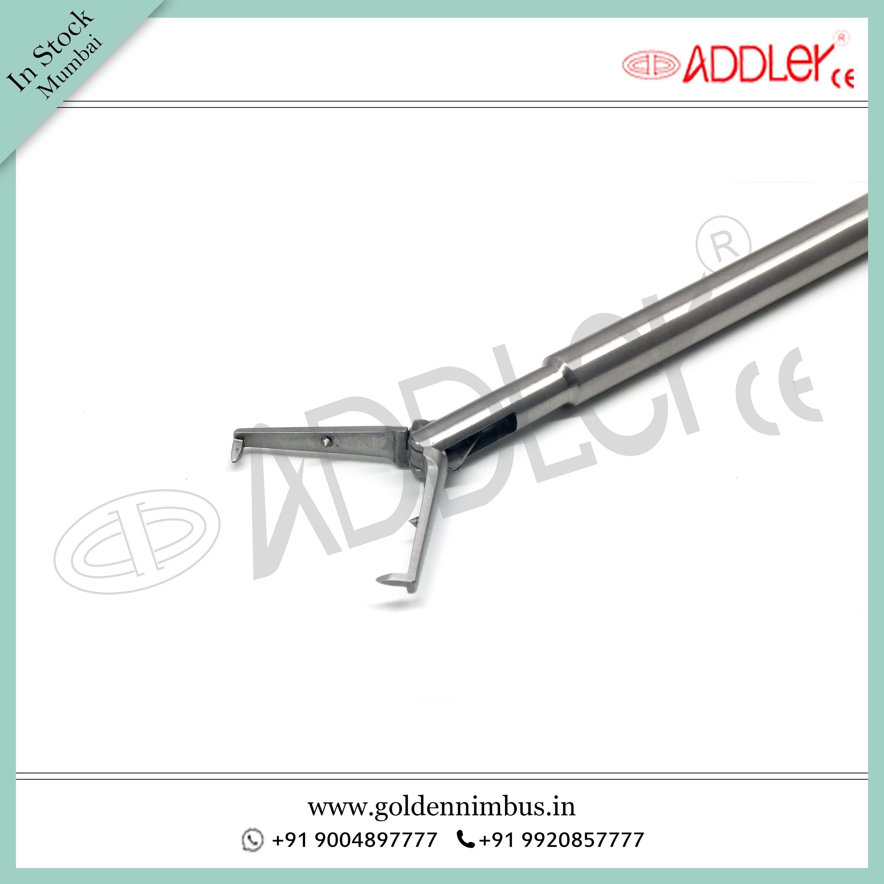 Brand New ADDLER Laparoscopic 10mm Tenaculum Needle Holder Storz Type Handle