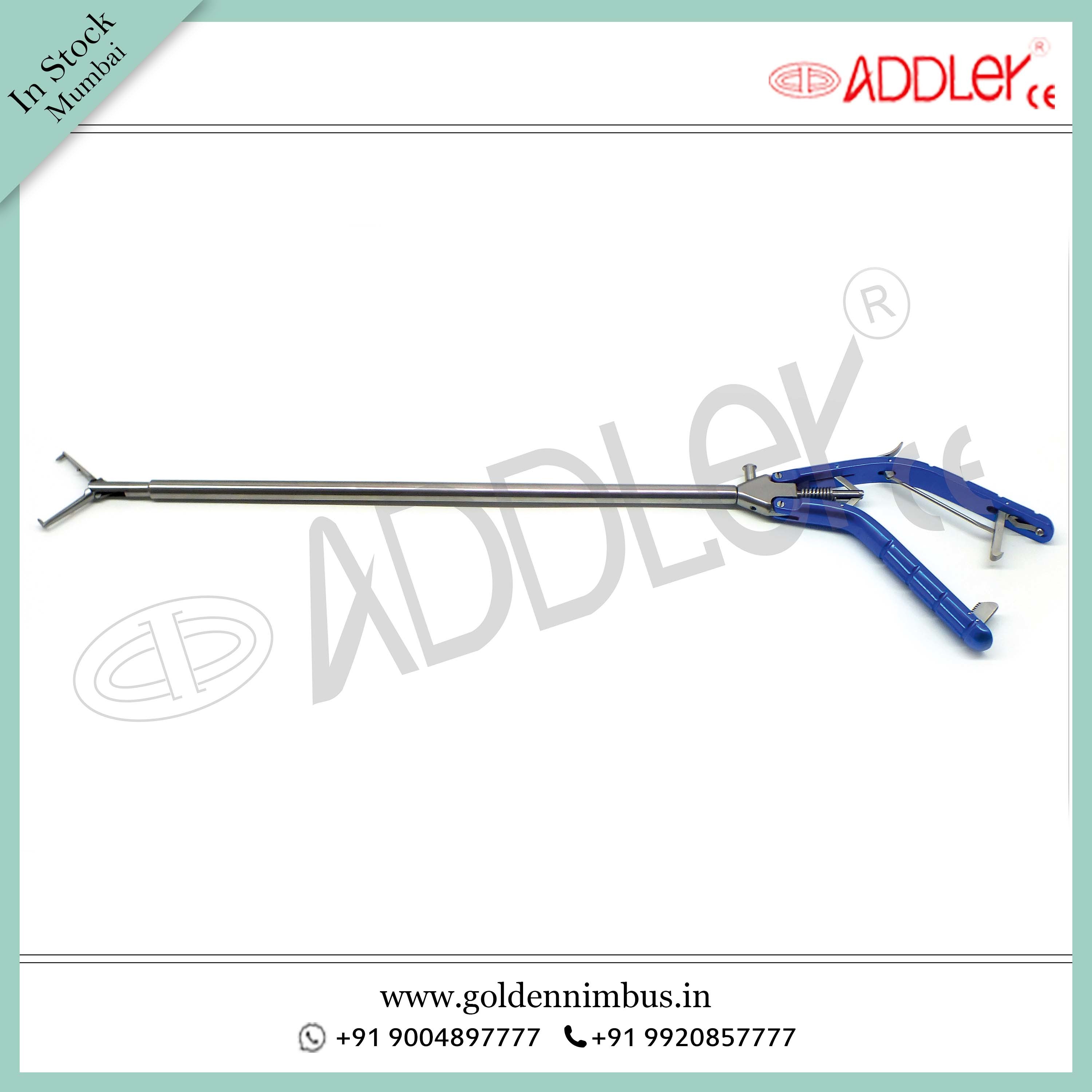 Brand New ADDLER Laparoscopic 10mm Tenaculum Needle Holder Storz Type Handle