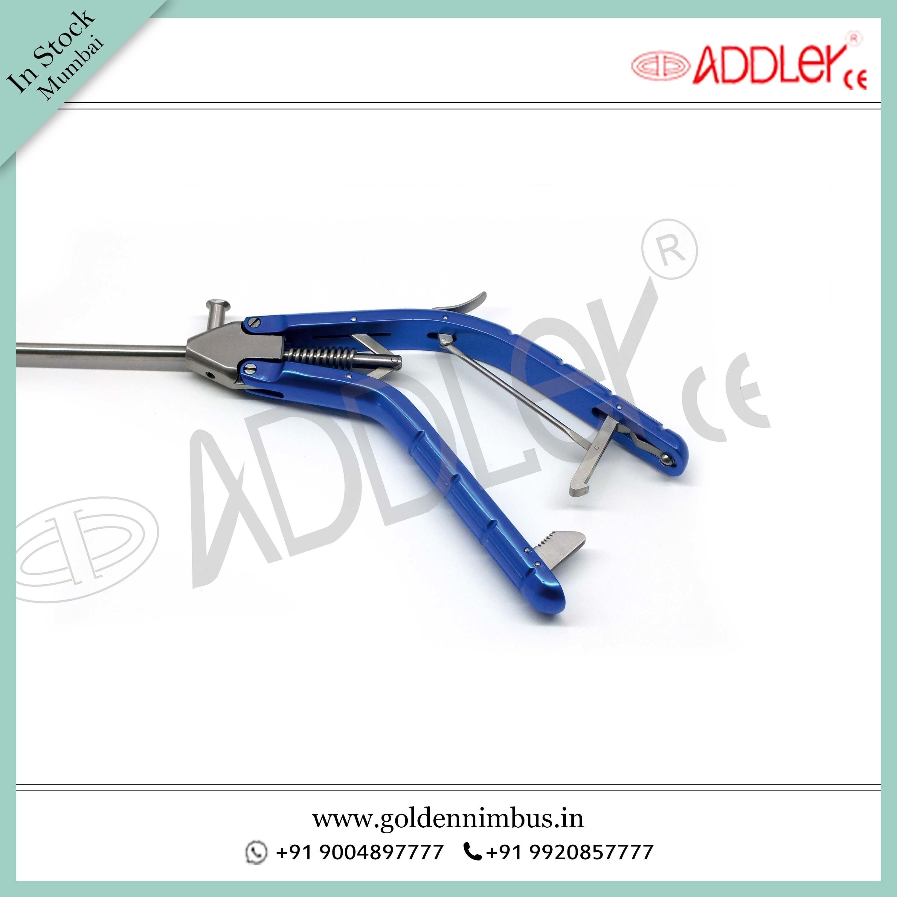 Brand New ADDLER Laparoscopic 10mm Tenaculum Needle Holder Storz Type Handle