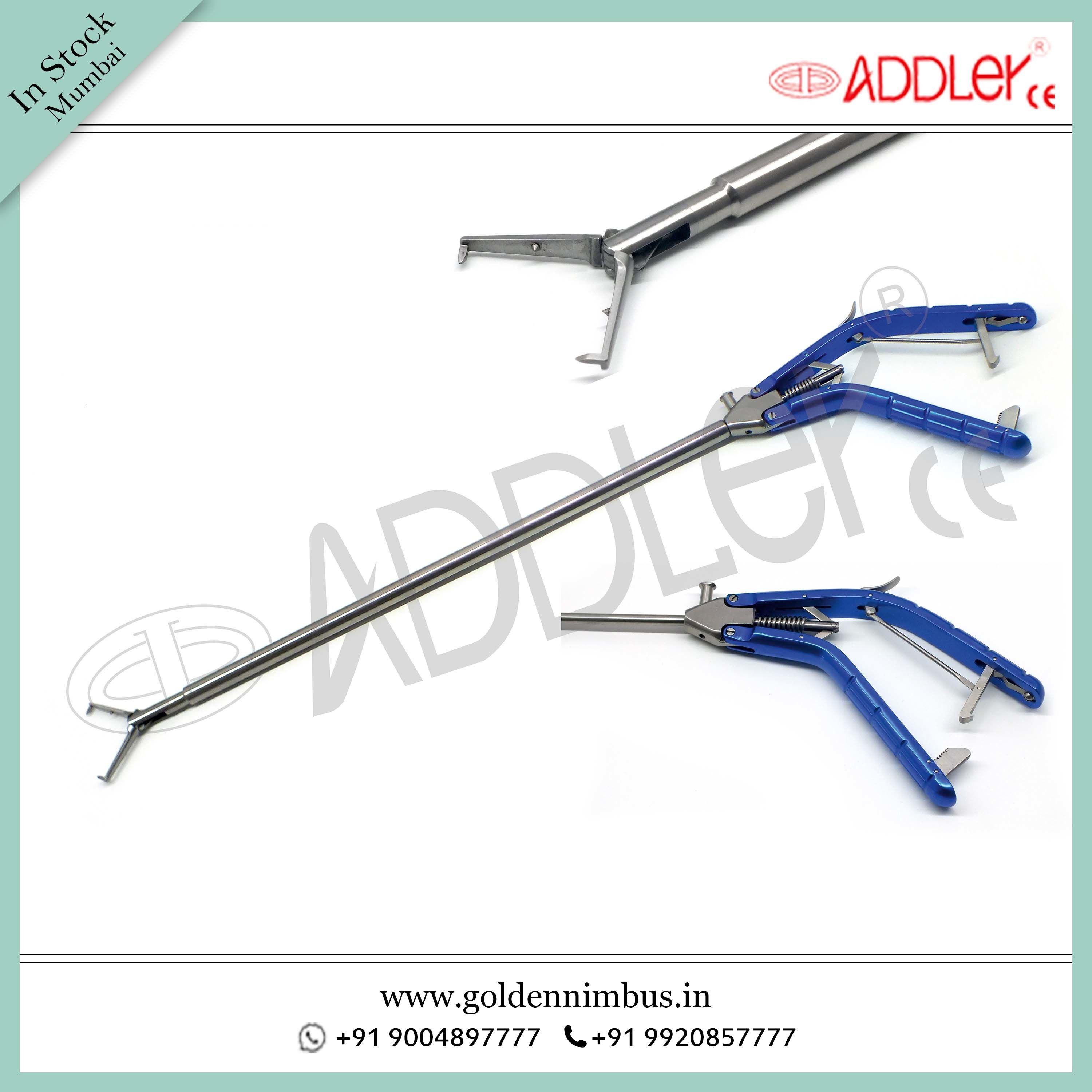 Brand New ADDLER Laparoscopic 10mm Tenaculum Needle Holder Storz Type Handle