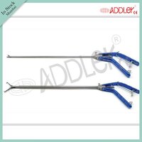 Brand New Addler Laparoscopic Needle Holder Straight And Tenaculum Jaw 5mm And 10mm - Steel, 5 X 5 X 10 Inch | Semi-automatic, Sterilized, Portable