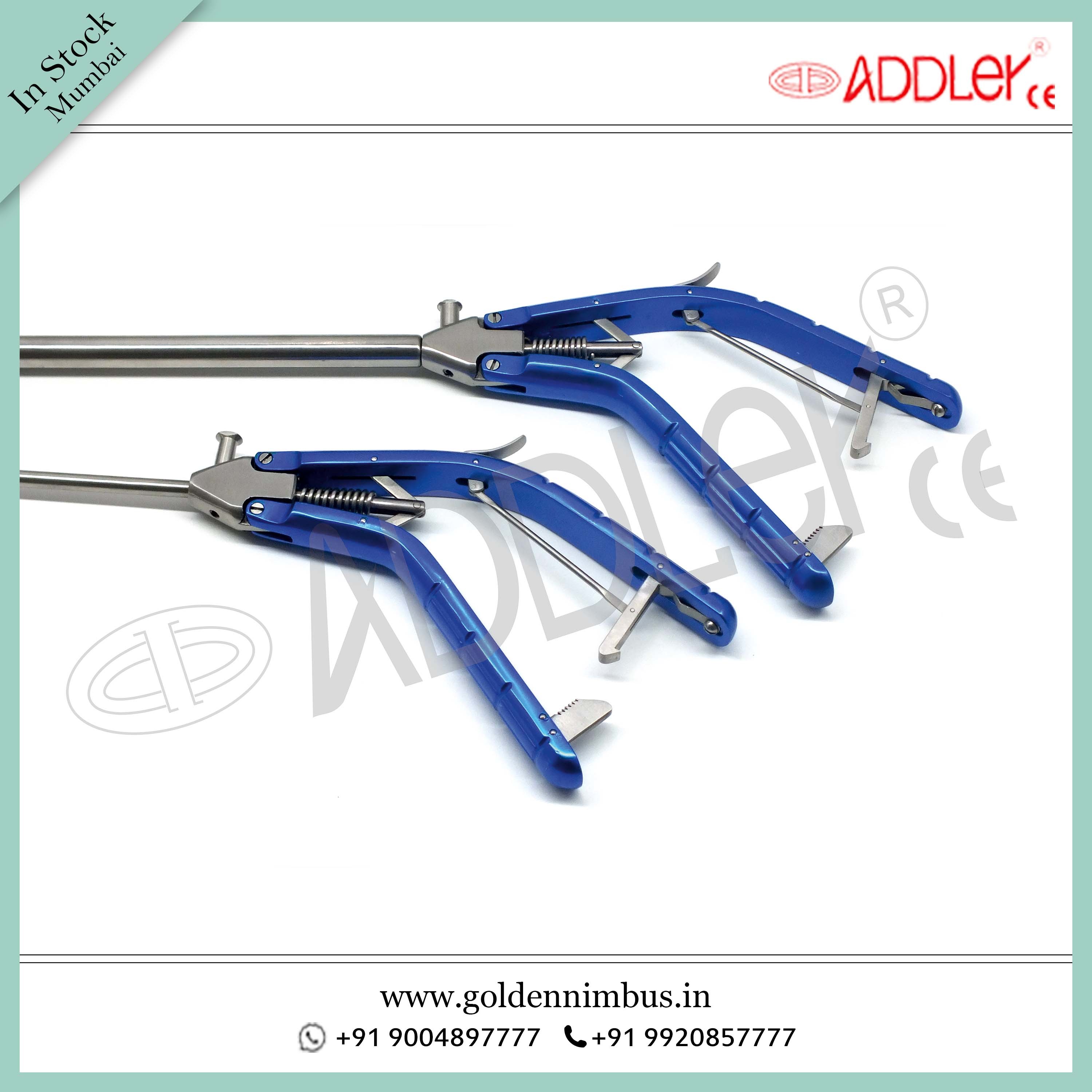 Brand New ADDLER Laparoscopic Needle Holder Straight and Tenaculum Jaw 5mm and 10mm