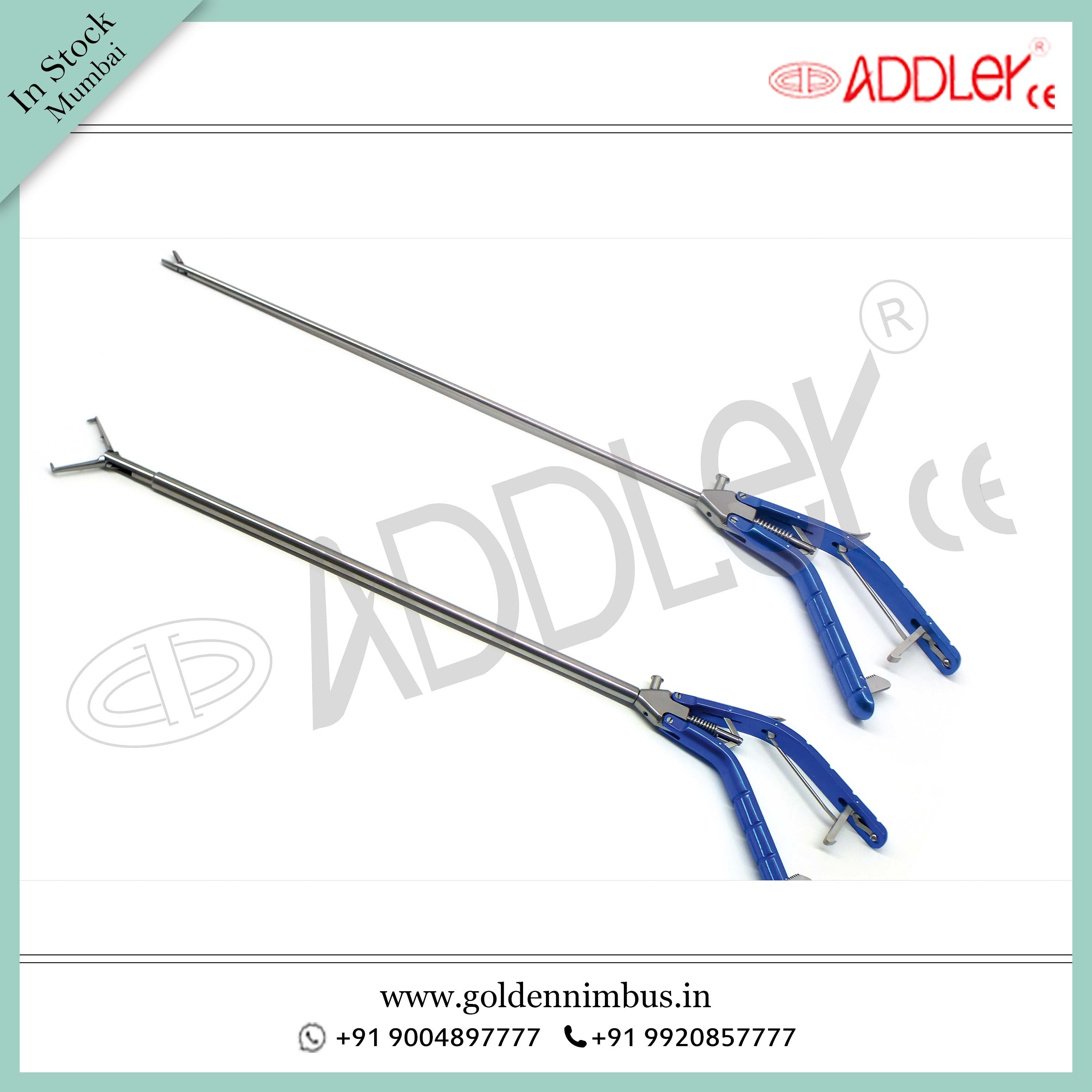 Brand New ADDLER Laparoscopic Needle Holder Straight and Tenaculum Jaw 5mm and 10mm
