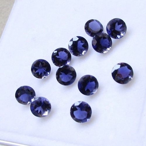 5mm Iolite Faceted Round Loose Gemstones