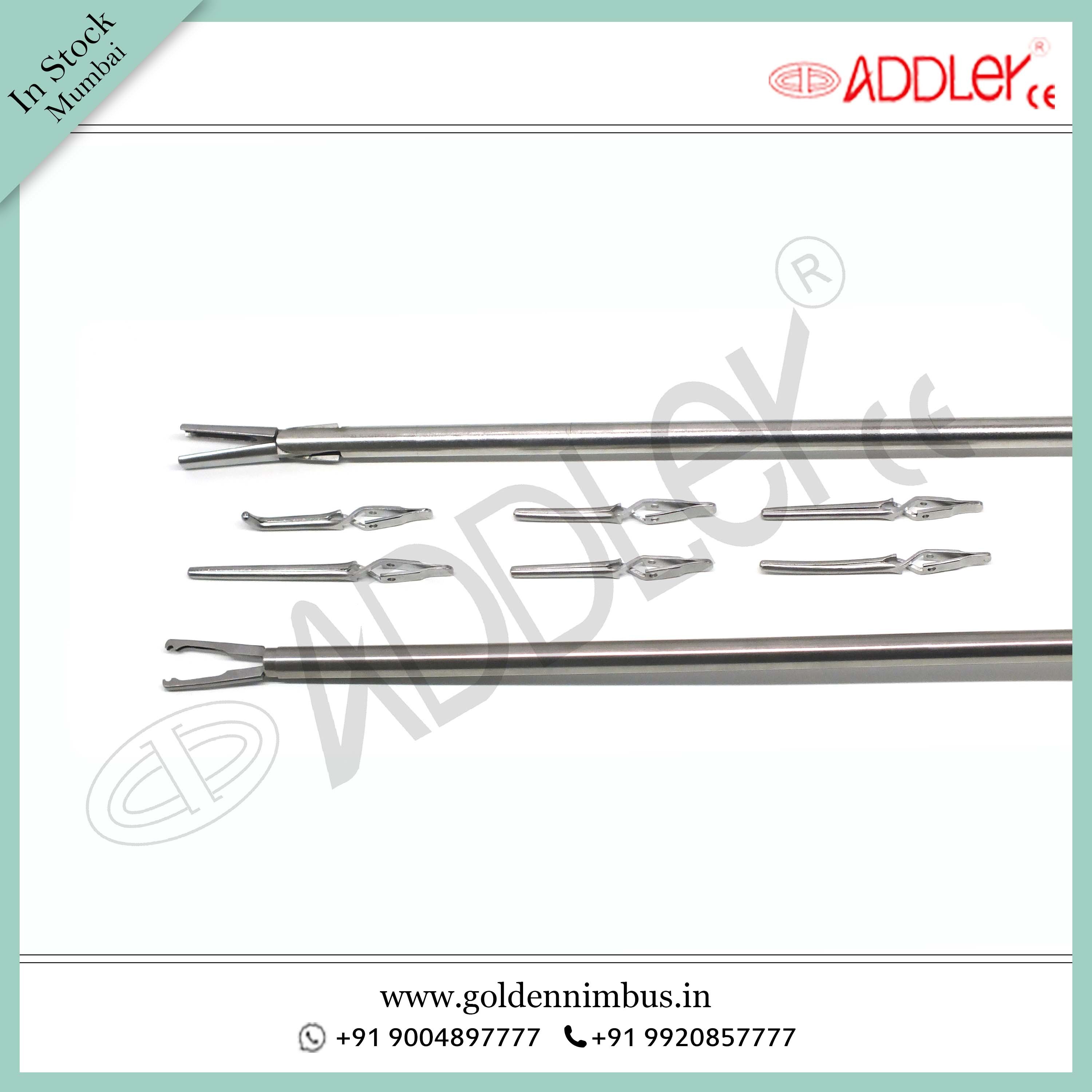 Brand New ADDLER Laparoscopic 10mm Bulldog and Hem-O-Lock Clip Applicator