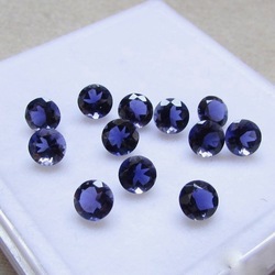6mm Iolite Faceted Round Loose Gemstones