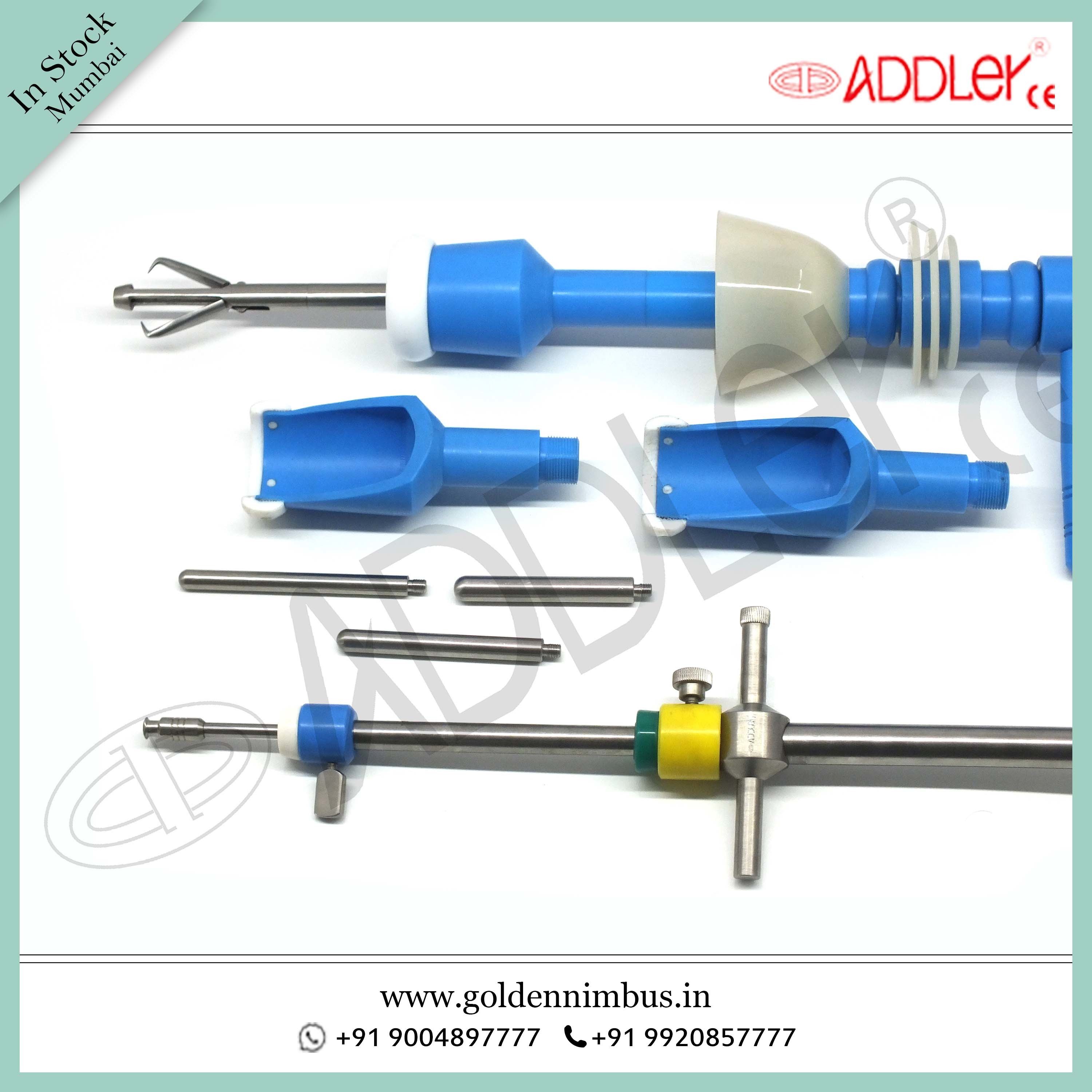 Brand New ADDLER Laparoscopic Mangeshikar and HOHL Uterine Manipulator Set of 2