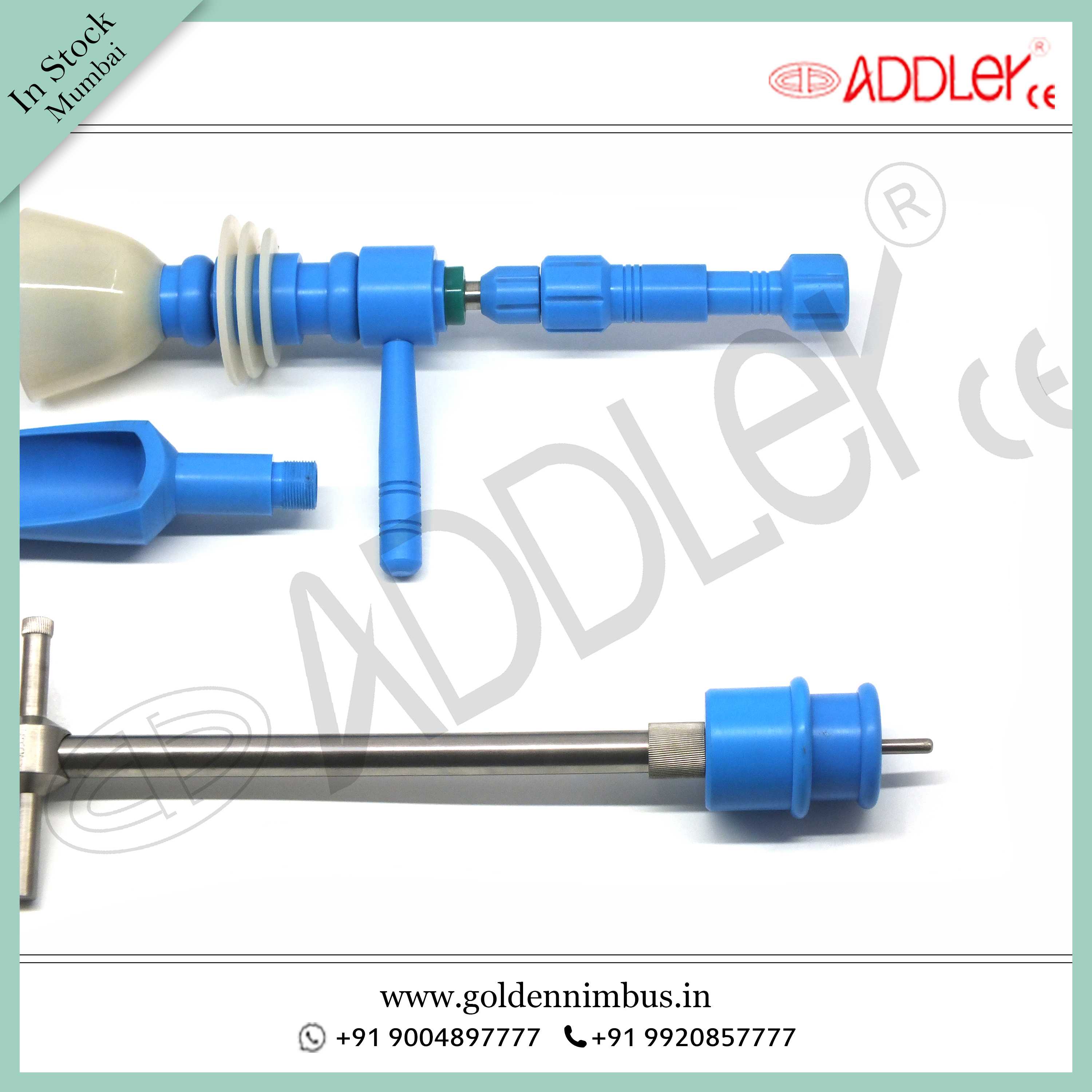 Brand New ADDLER Laparoscopic Mangeshikar and HOHL Uterine Manipulator Set of 2