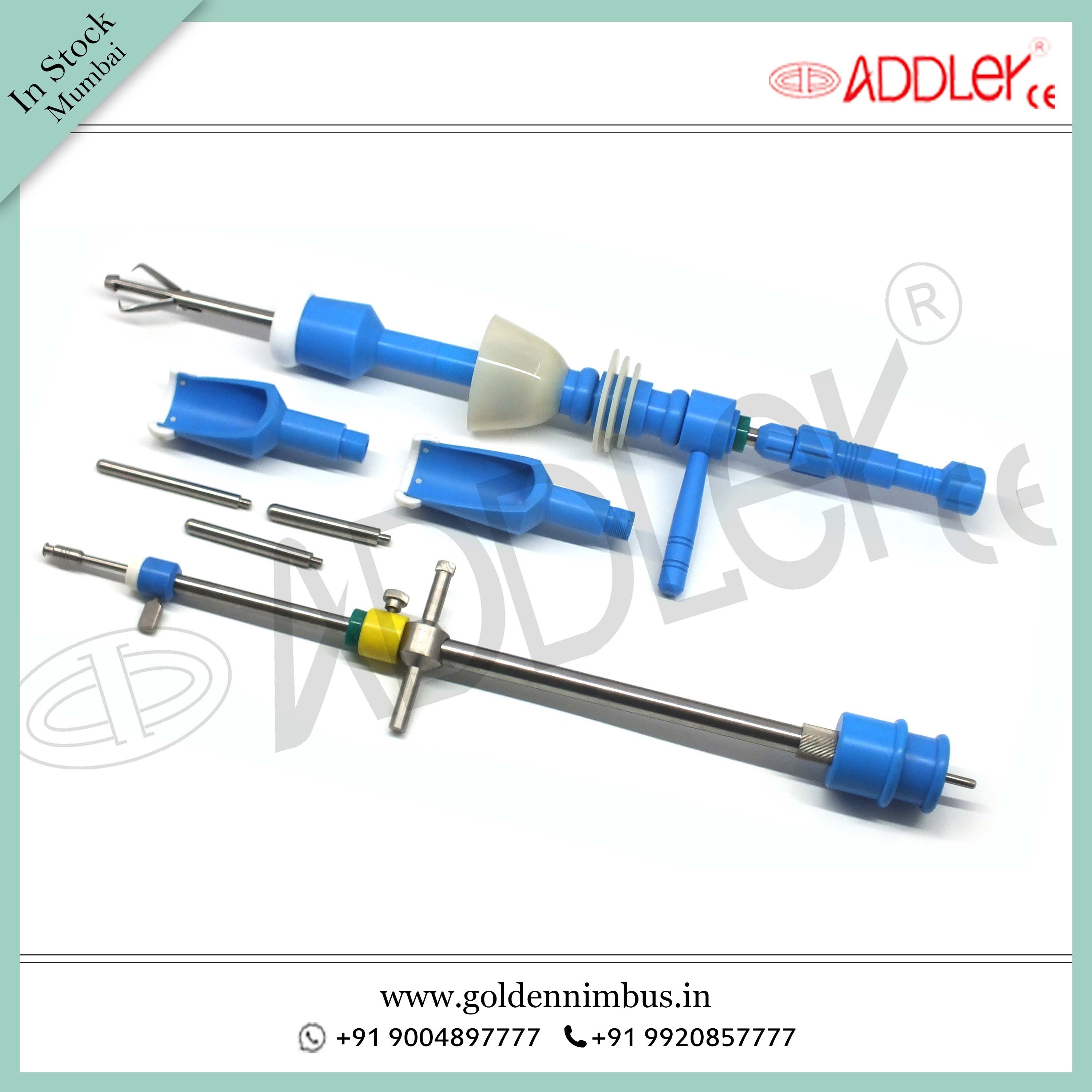 Brand New ADDLER Laparoscopic Mangeshikar and HOHL Uterine Manipulator Set of 2