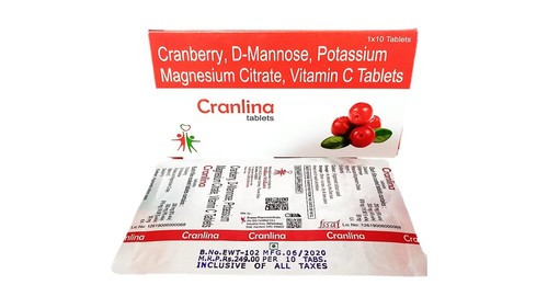 Cranberry 200 mg ,D Mannose 300 mg , Potassium Magnesium Citrate 978 mg & Vit C 50 mg