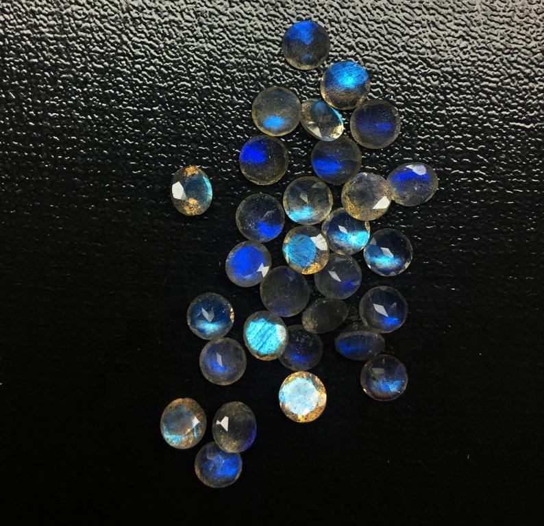 5mm Labradorite Faceted Round Loose Gemstones