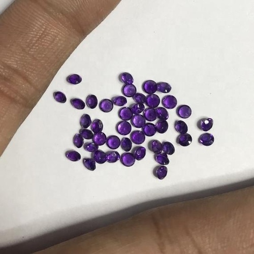 2mm African Amethyst Faceted Round Loose Gemstones