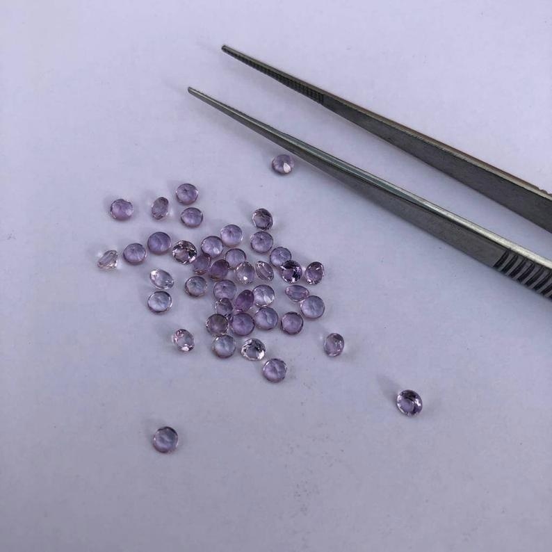 3mm Brazil Amethyst Faceted Round Loose Gemstones