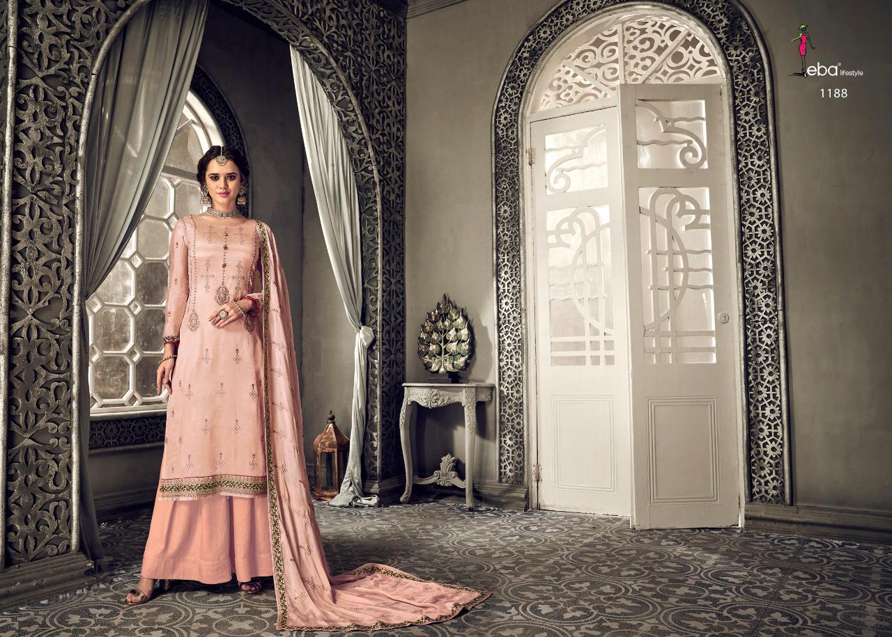 Eba Lifestyle Ketonic Chinon With Embroidery Work Designer Suit Catalog