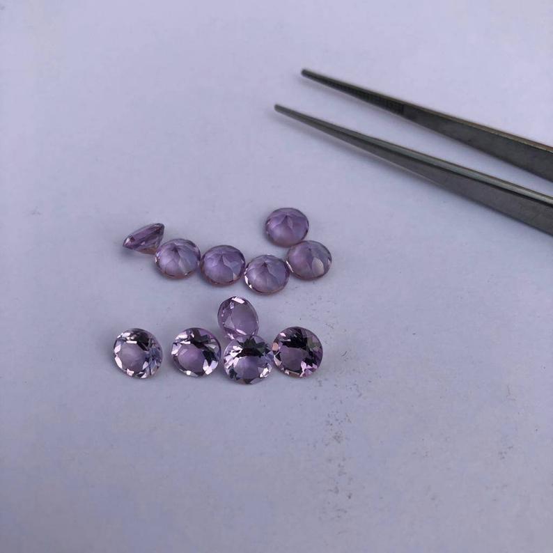 4mm Brazil Amethyst Faceted Round Loose Gemstones