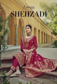 Amyra Designer Shehzadi Silk Jacquard Designer Salwar Suit Catalog